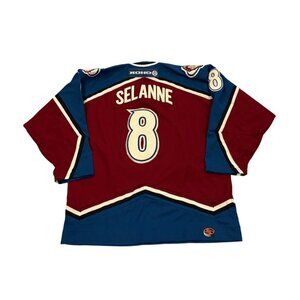 Rare Vintage KOHO Colorado Avalanche Teemu Selanne #8 NHL Hockey Jersey Men's L